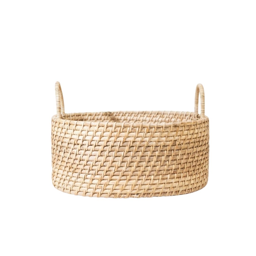 Rustic Rattan Basket
